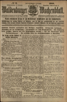 Waldenburger Wochenblatt, Jg. 62, 1916, nr 9