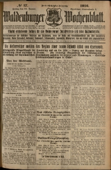 Waldenburger Wochenblatt, Jg. 62, 1916, nr 17