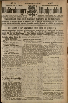 Waldenburger Wochenblatt, Jg. 62, 1916, nr 18