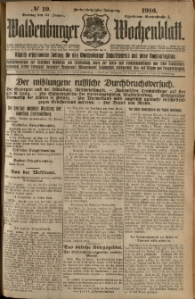 Waldenburger Wochenblatt, Jg. 62, 1916, nr 19