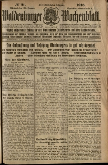 Waldenburger Wochenblatt, Jg. 62, 1916, nr 21