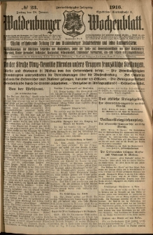 Waldenburger Wochenblatt, Jg. 62, 1916, nr 23