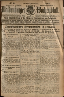 Waldenburger Wochenblatt, Jg. 62, 1916, nr 24