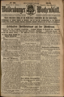 Waldenburger Wochenblatt, Jg. 62, 1916, nr 29