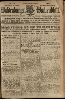 Waldenburger Wochenblatt, Jg. 62, 1916, nr 32