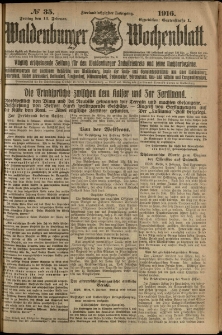 Waldenburger Wochenblatt, Jg. 62, 1916, nr 35
