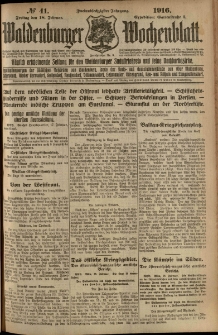 Waldenburger Wochenblatt, Jg. 62, 1916, nr 41