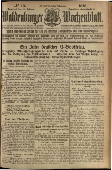 Waldenburger Wochenblatt, Jg. 62, 1916, nr 42