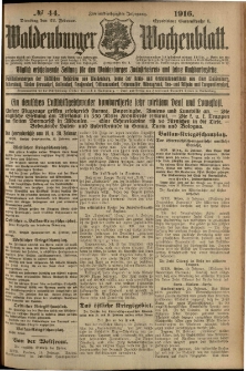 Waldenburger Wochenblatt, Jg. 62, 1916, nr 44