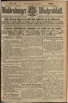 Waldenburger Wochenblatt, Jg. 62, 1916, nr 44