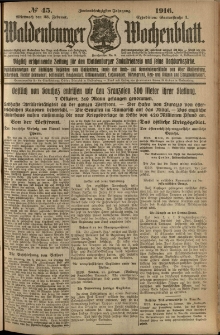 Waldenburger Wochenblatt, Jg. 62, 1916, nr 45