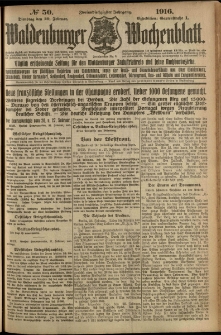 Waldenburger Wochenblatt, Jg. 62, 1916, nr 50