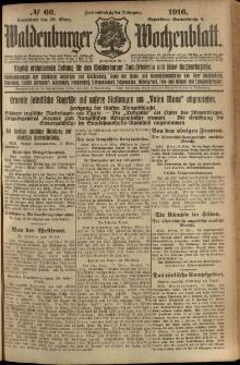 Waldenburger Wochenblatt, Jg. 62, 1916, nr 66