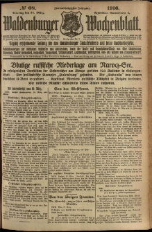 Waldenburger Wochenblatt, Jg. 62, 1916, nr 68