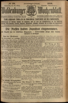 Waldenburger Wochenblatt, Jg. 62, 1916, nr 70