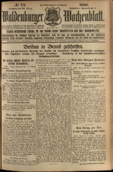 Waldenburger Wochenblatt, Jg. 62, 1916, nr 73