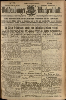 Waldenburger Wochenblatt, Jg. 62, 1916, nr 75