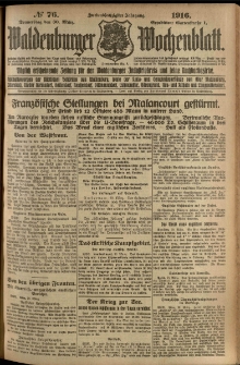 Waldenburger Wochenblatt, Jg. 62, 1916, nr 76