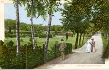 Ohlau – Bahnhofsweg mit den Anlagen [Dokument ikonograficzny]