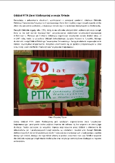 Oddział PTTK Ziemi Wałbrzyskiej w swoje 70-lecie [Dokument elektroniczny]