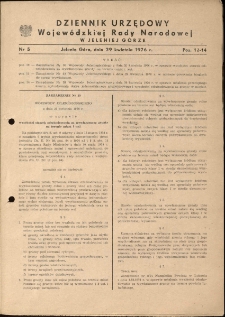 Dziennik Urzędowy Województwa Jeleniogórskiego, 1976, nr 5