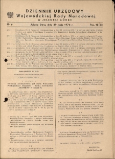 Dziennik Urzędowy Województwa Jeleniogórskiego, 1976, nr 6