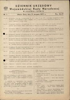 Dziennik Urzędowy Województwa Jeleniogórskiego, 1977, nr 3