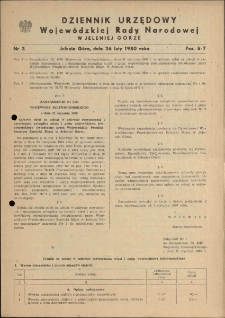 Dziennik Urzędowy Województwa Jeleniogórskiego, 1980, nr 3