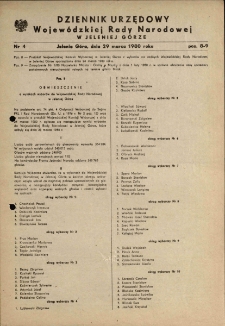 Dziennik Urzędowy Województwa Jeleniogórskiego, 1980, nr 4