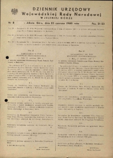 Dziennik Urzędowy Województwa Jeleniogórskiego, 1980, nr 8
