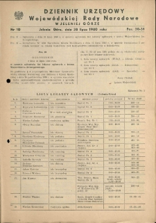 Dziennik Urzędowy Województwa Jeleniogórskiego, 1980, nr 10