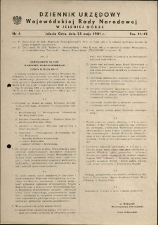 Dziennik Urzędowy Województwa Jeleniogórskiego, 1981, nr 4