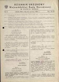 Dziennik Urzędowy Województwa Jeleniogórskiego, 1981, nr 5