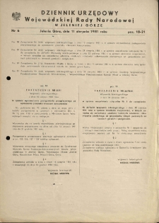 Dziennik Urzędowy Województwa Jeleniogórskiego, 1981, nr 6