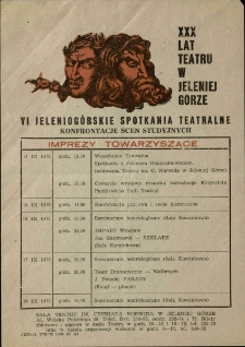 VI Jeleniogórskie Spotkania Teatralne - ulotka [Dokument życia społecznego]