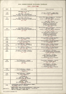 XVIII Jeleniogórskie Spotkania Teatralne - ulotka [Dokument życia społecznego]