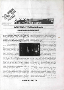 XXXVIII Jeleniogórskie Spotkania Teatralne. Gazetka festiwalowa 11-12.10.2008, nr 5 [Dokument życia społecznego]