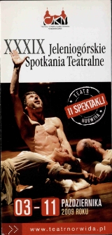 XXXIX Jeleniogórskie Spotkania Teatralne - folder [Dokument życia społecznego]