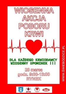 Wiosenna akcja poboru krwi - plakat [Dokument życia społecznego]