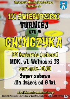 Turniej gry w chińczyka - plakat [Dokument życia społecznego]