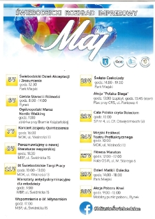 Maj [Świebodzicki Rozkład Imprezowy] - plakat [Dokument życia społecznego]