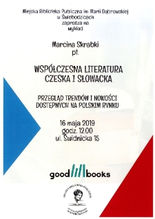 [Współczesna literatura czeska i słowacka] - plakat [Dokument życia społecznego]