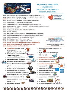 Program 27. finału WOŚP Świebodzice - plakat [Dokument życia społecznego]