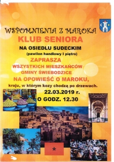 Wspomnienia z Maroka - plakat [Dokument życia społecznego]