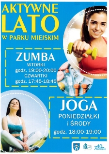 Aktywne lato w parku miejskim - plakat [Dokument życia społecznego]