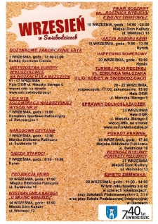 Wrzesień w Świebodzicach - plakat [Dokument życia społecznego]