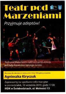 Teatr pod marzeniami - plakat [Dokument życia społecznego]
