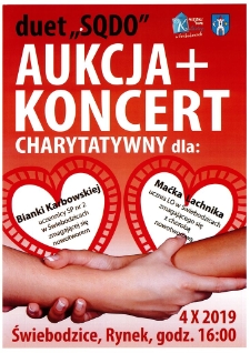 Duet "SQDO" aukcja + koncert charytatywny - plakat [Dokument życia społecznego]