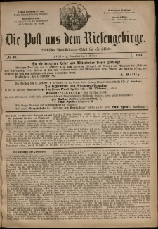 Die Post aus dem Riesengebirge, 1881, nr 20