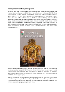 Promocja Rocznika Jeleniogórskiego 2021 [Dokument elektroniczny]